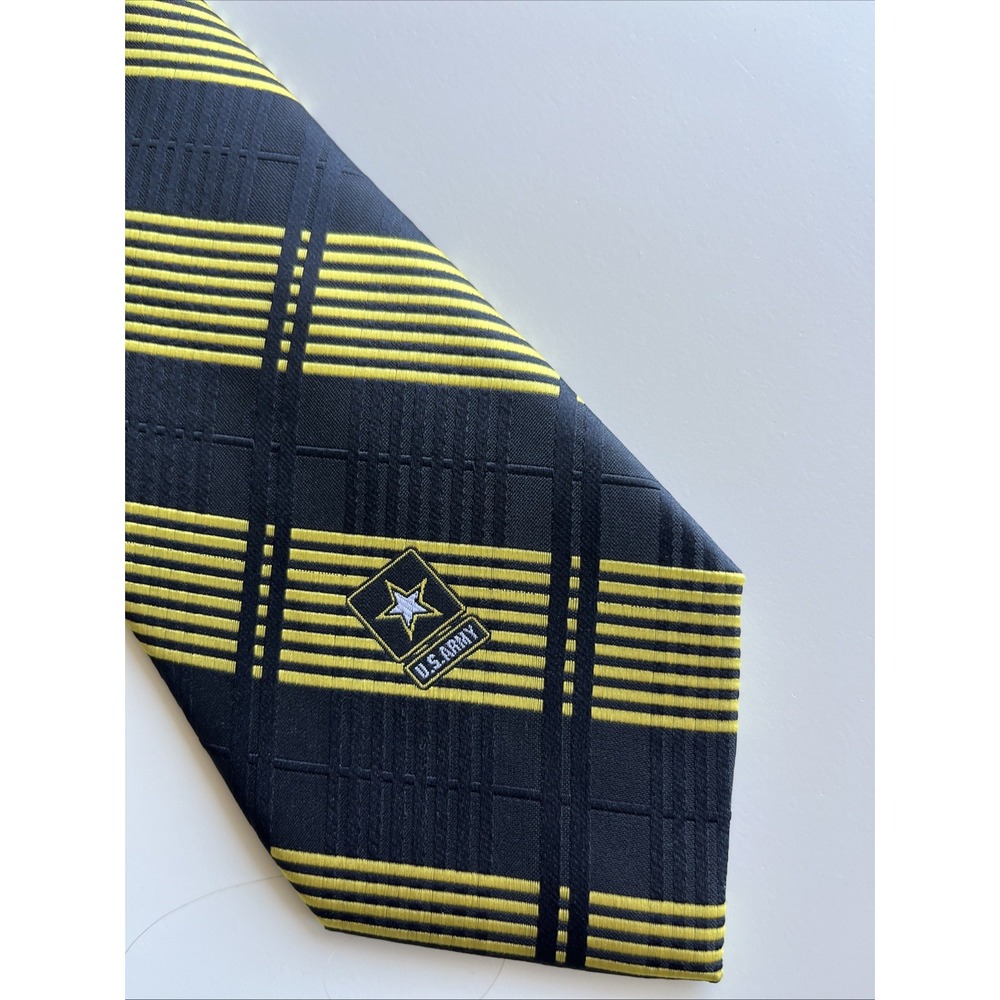 Eagles Wings‎ Tie Men's U.S. Army Polyester 58x4" Necktie Black Yellow
